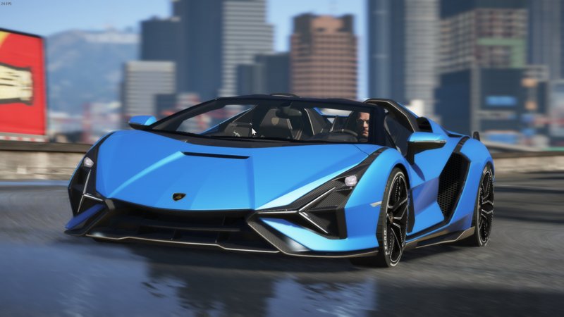 Lamborghini Sian Blue Gta 5 - Free Supercar Picture HD